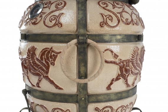 Тандыр «Перс Толпар» с откидной крышкой, цвет: Слоновая кость Комплект "Базовый"