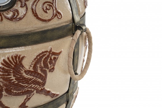 Тандыр «Перс Толпар» с откидной крышкой цвет: Слоновая кость с 2-мя столиками Комплект "Гурман"   