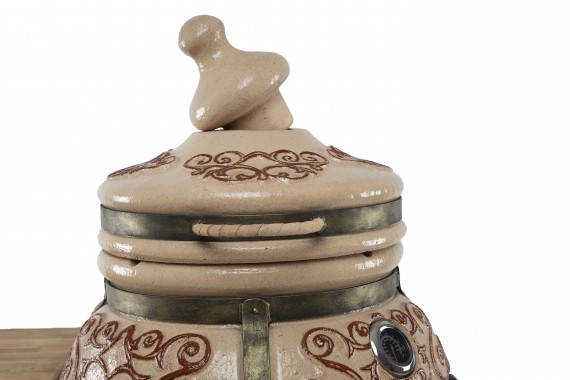 Тандыр «Перс Толпар» с откидной крышкой цвет: Слоновая кость с 2-мя столиками Комплект "Эконом"    