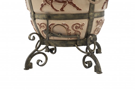 Тандыр «Перс Толпар» с откидной крышкой цвет: Слоновая кость с 2-мя столиками Комплект "Эконом"    